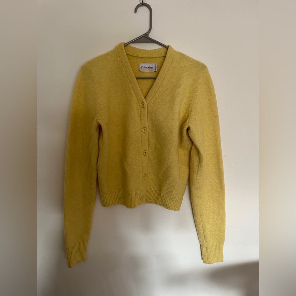 Calvin Klein Women's Sunny Yellow Cardigan